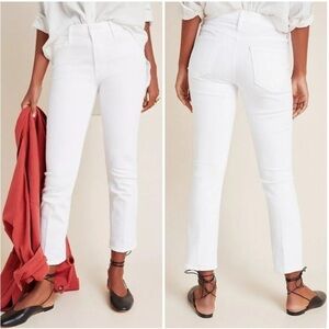 Mother The Mid Rise Dazzler Ankle Jeans Fairest Of Them All White 24 NWT New